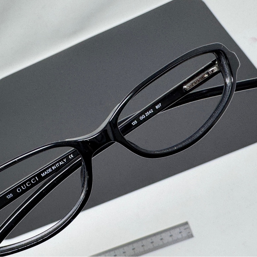 Vintage Gucci GG2542 black  Oval Sunglasses Frames Only GG 2542 807 - Picture 13 of 13